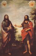 Bartolome Esteban Murillo John the Baptist to identify the Messiah oil painting